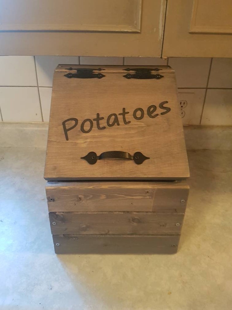Mini wooden potato bin / vegetable storage / Vegetable box Etsy