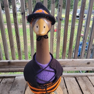 Spooky halloween Witch crochet porch goose dress outfit