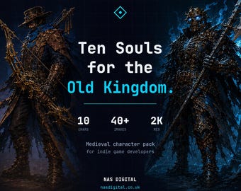 Medieval Fantasy Character Pack | 10 Indie Game Portraits, RPG Art (Digital Download)