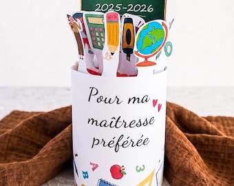 Kinder Maxi "Teacher" Banner Kit - Printable Template | End-of-School Gift | Downloadable PDF | School Teacher |