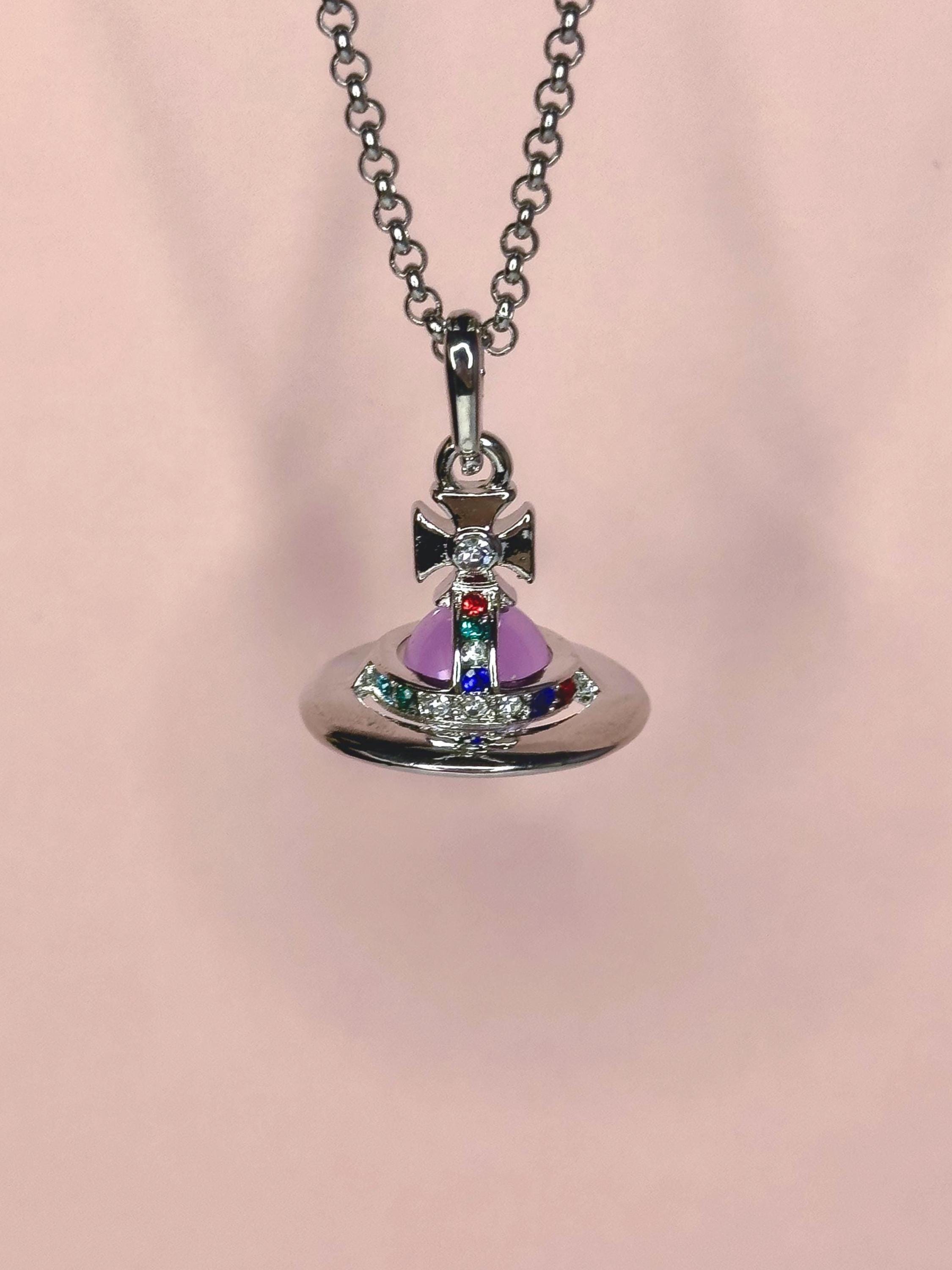 Vivienne Westwood Necklace Orb Purple - Etsy Canada