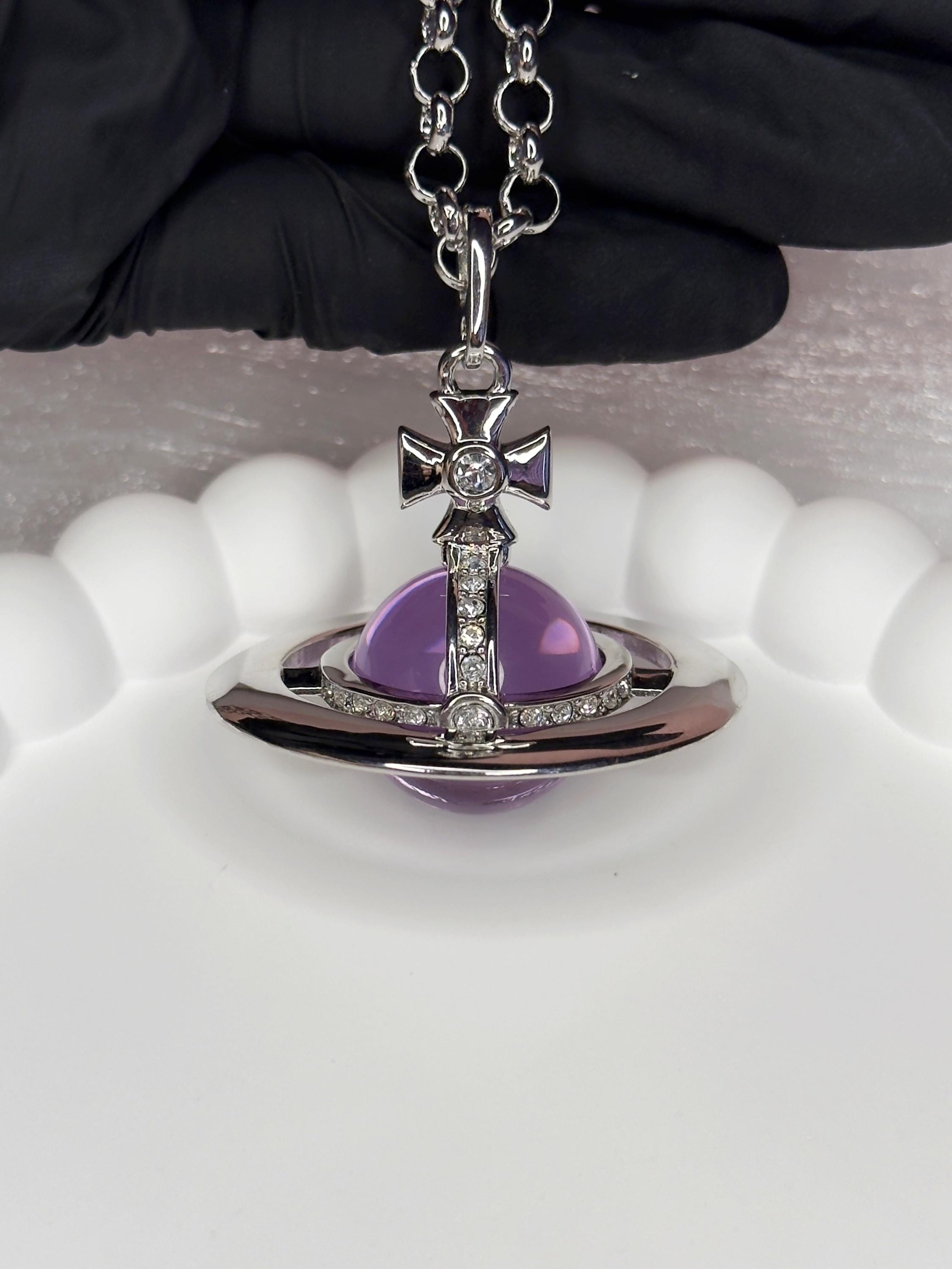 Vivienne Westwood Necklace Orb Purple - Etsy Canada