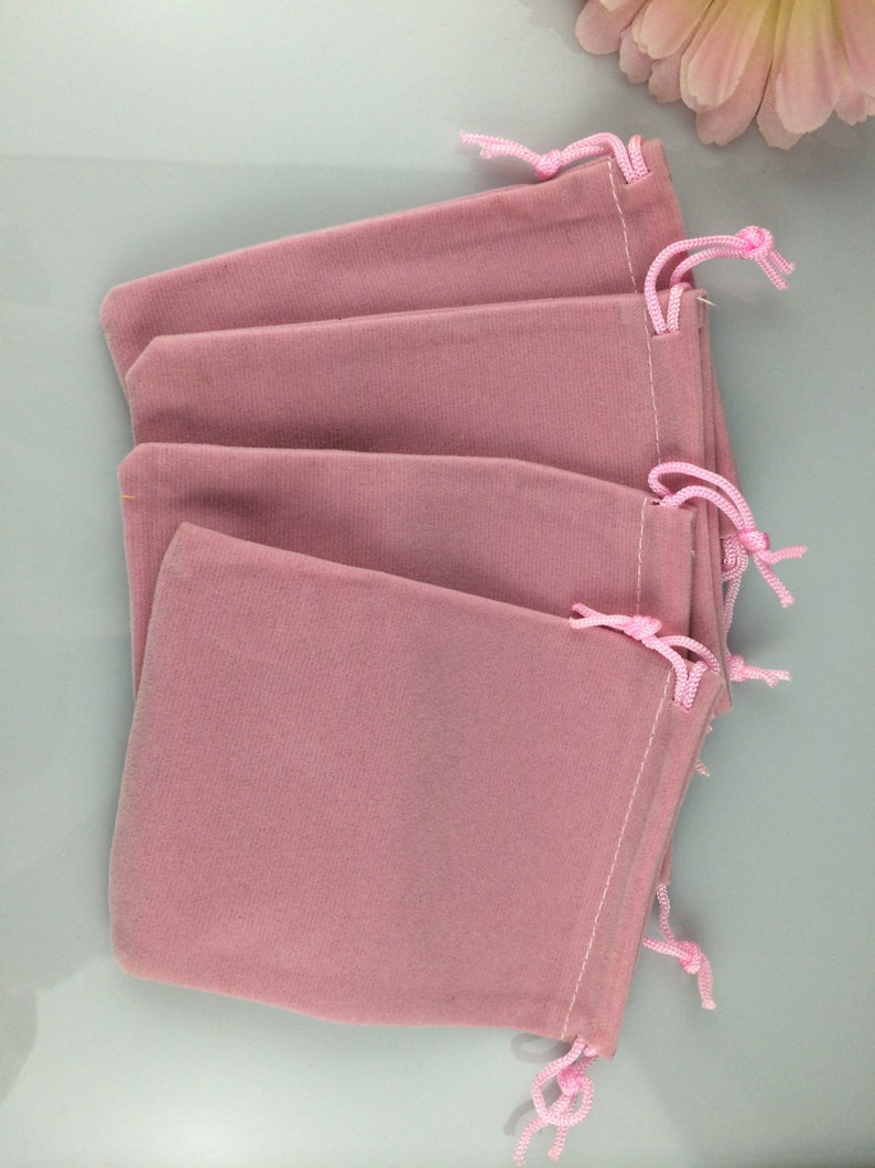 50 Light Pink 9 X 12 Cm Velvet Bags Jewellery Pouches Small Etsy