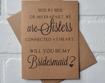 SOON you will be my Sister BRIDESMAID CARD Bridesmaid Proposal | Etsy