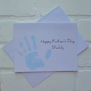 GELUKKIGE VADERDAG hand in hand aquarel Happy Fathers Day kaart Papa kind tot vader kaart baby hand kind vader kaart nieuwe vader vader kaart stiefvader