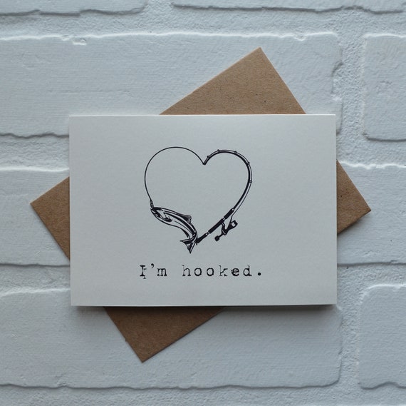 I'm Hooked Best Catch Ever Funny Greeting Cards Happy Valentines