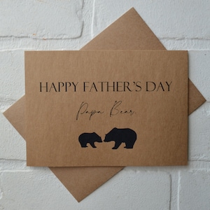Bonne fête des pères carte PAPA BEAR carte drôle de fête des pères bonne fête des pères papa à mon père joyeux jour des papas chasseur fête des pères père plein air
