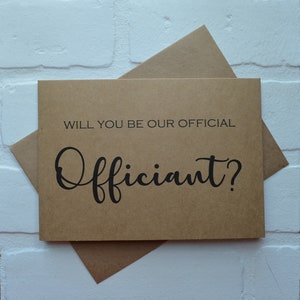 ¿Serás nuestra tarjeta de OFICIANTE OFICIAL / tarjetas de sacerdote / diácono / te casarás con nosotros / boda / ministro / regalos de propuesta ordenados en línea