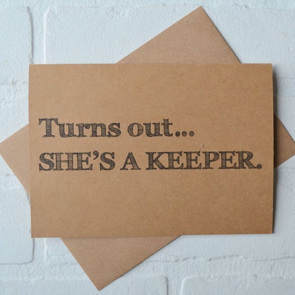 TURNS OUT she's a KEEPER groomsmen proposal card | will you be my best man | funny wedding party | bridal | junior groomsman | our usher