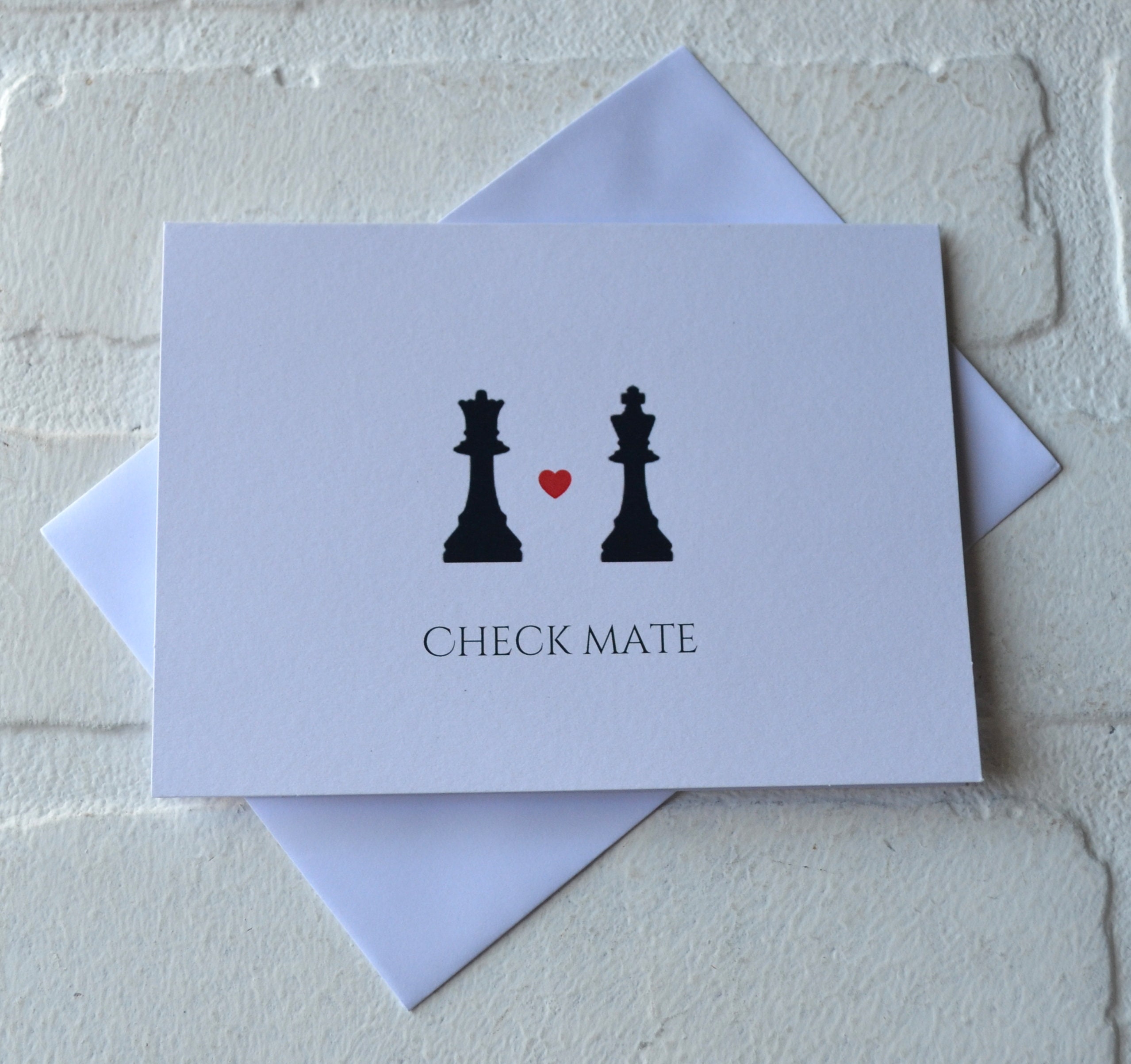 CHECK MATE Valentines Day Card Love Card King Queen Card Happy - Etsy