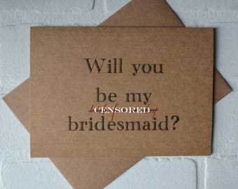 Will you be my B#TCH for a Day Bridesmaid Proposal cards | matron maid man of honor card | wedding bridal party invite | bridesman gift