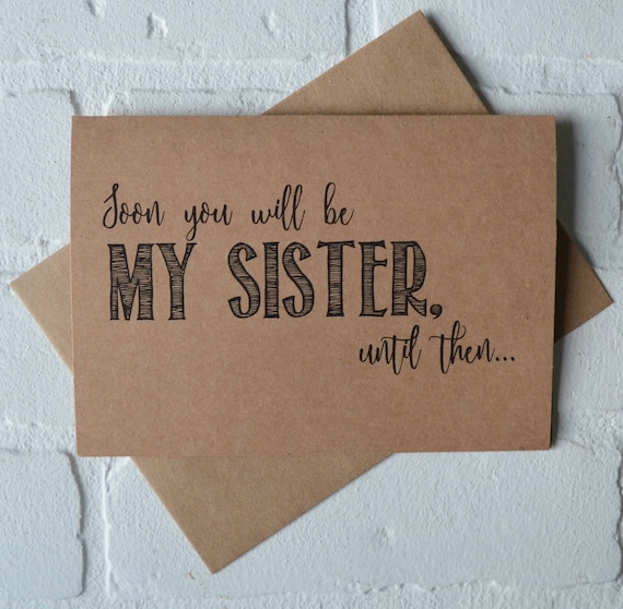 asking sister to be bridesmaid
