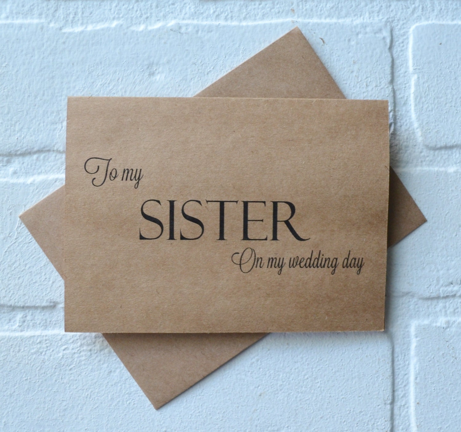Sibling Card Wedding Card Brother Thank You On the day card Brother On