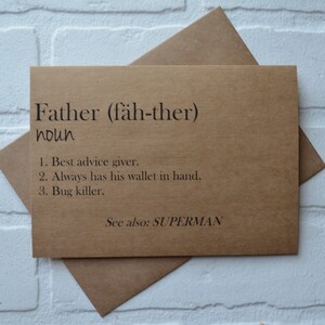 Papa-Definitionskarte, Vatertagskarte, glückliche Vatertagskarte, lustige Vatertagskarte, Dankeschön-Papa, lustige Papa-Karte, Papa-Geburtstag, Dankeschön, Papa