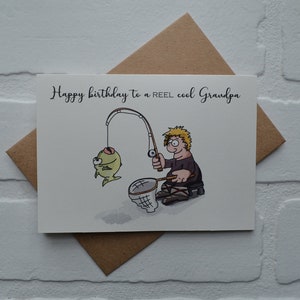 Joyeux anniversaire à une carte REEL GREAT GUY | cartes d’anniversaire pour les amateurs de pêche | ami | pêcheur | grand-père | pop-pop | cadeau grand-père | cadeaux de capitaine