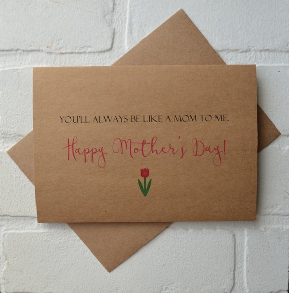 You'll always be like A MOM to me Happy Mother's Day greeting cards | step mother card | foster mom gift | stepmom | step parent gifts tulip