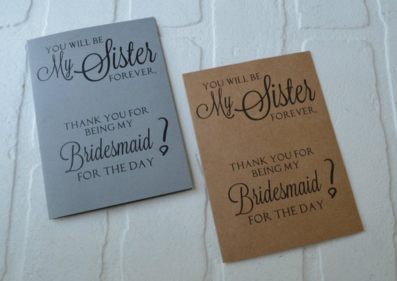 You Will Be My FRIEND Forever Bridesmaid Proposal Card Will 