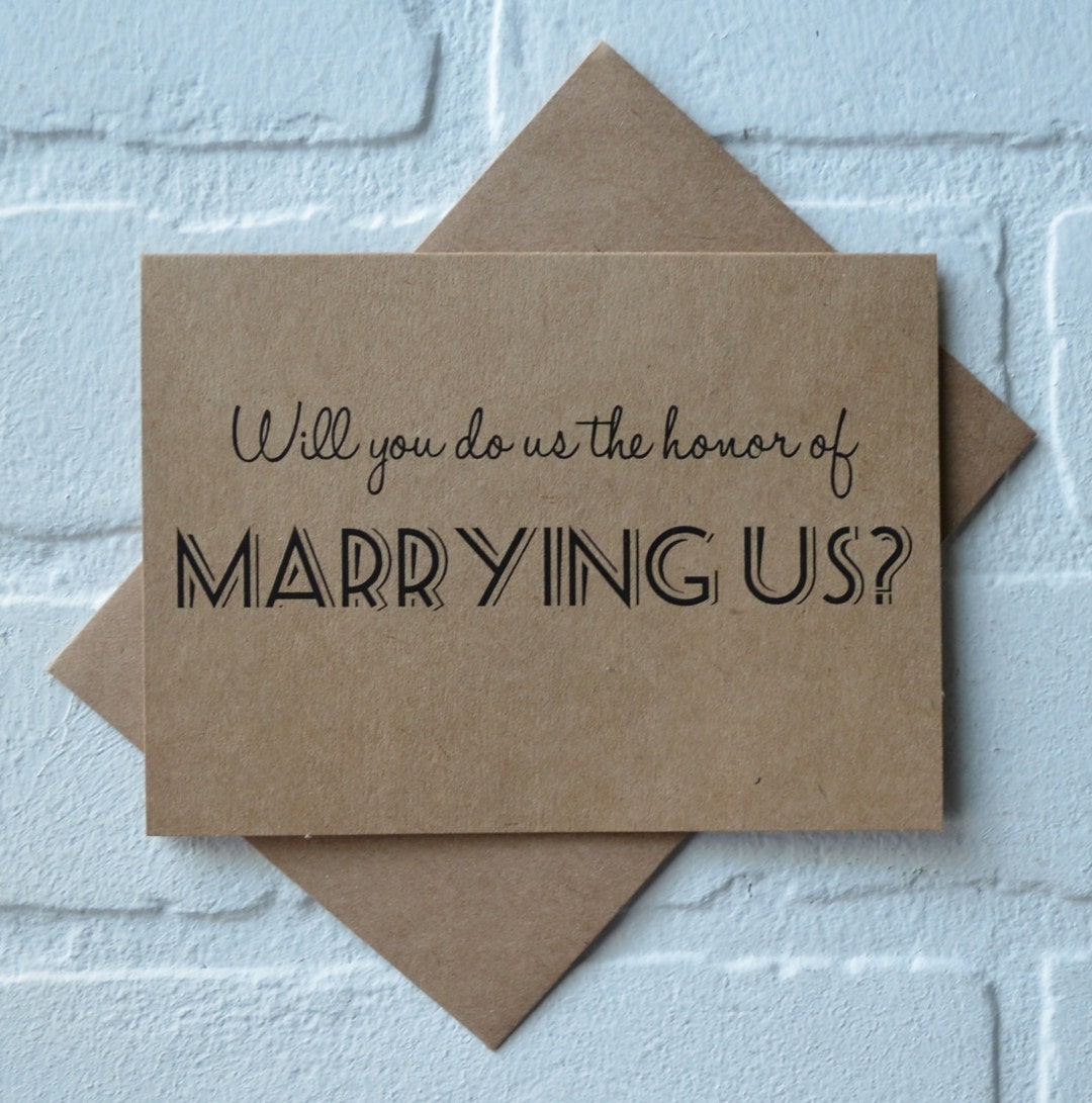 Spercy Hochzeitskarte – 'Will You Marry Us?' Karte Für Trauzeug:innen, Blanko Innen (14x10,5 Cm)