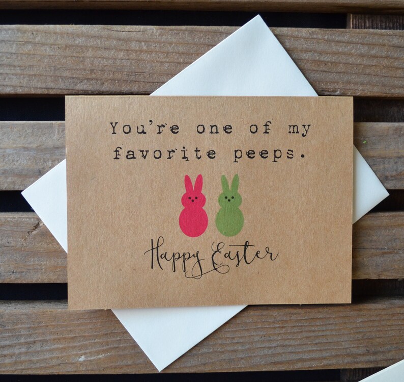 YOURE one of my favorite PEEPS easter card Happy Easter card image 3