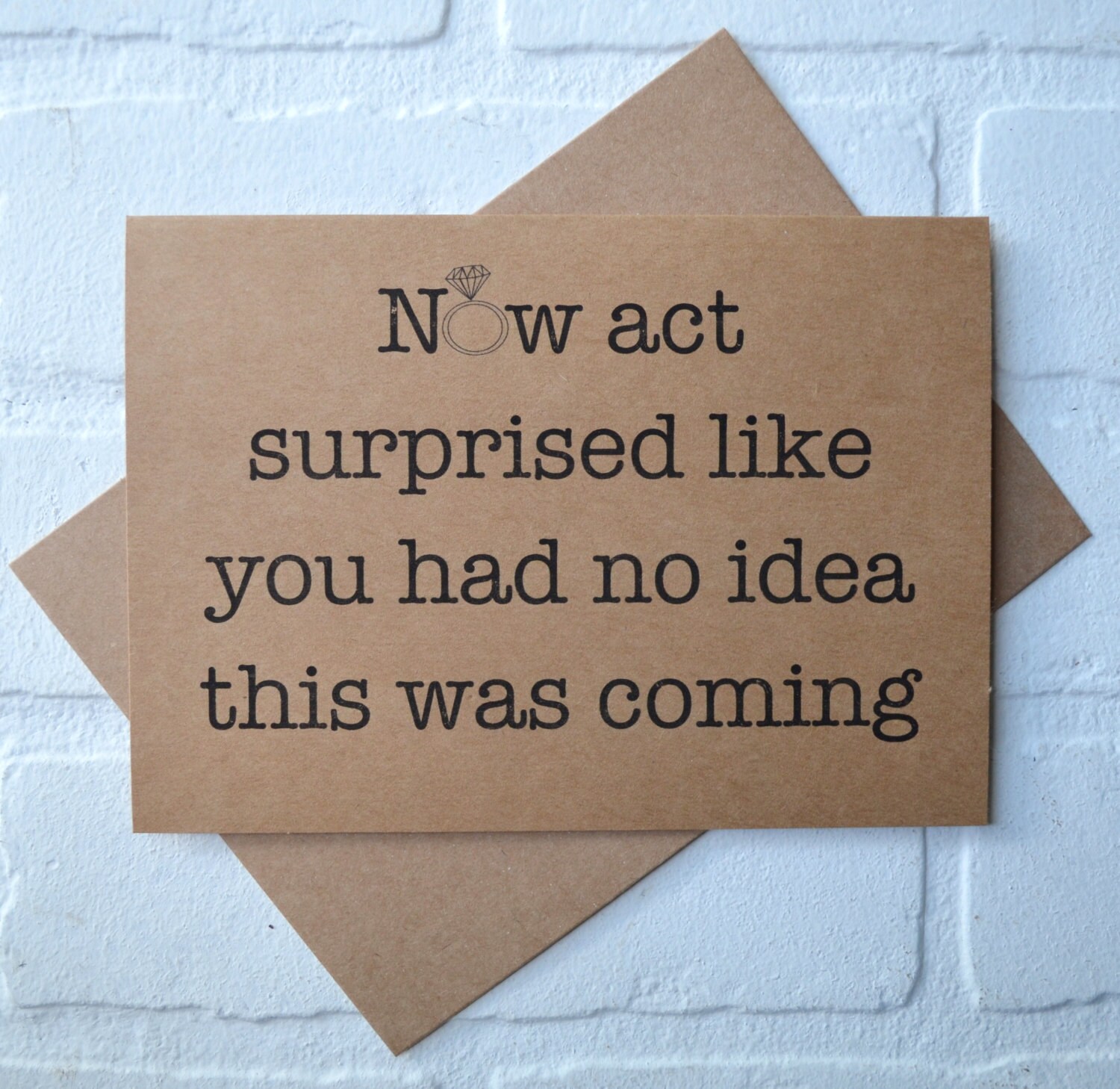 Now ACT SURPRISED like you had no idea maid of honor card funny brida…
