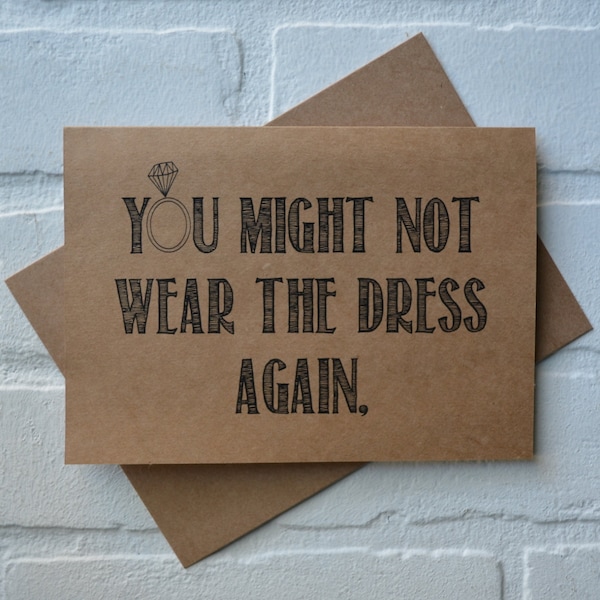 You might not wear the dress again bridesmaid proposal card | will you be my matron maid of honor cards | wedding bridal party gifts junior