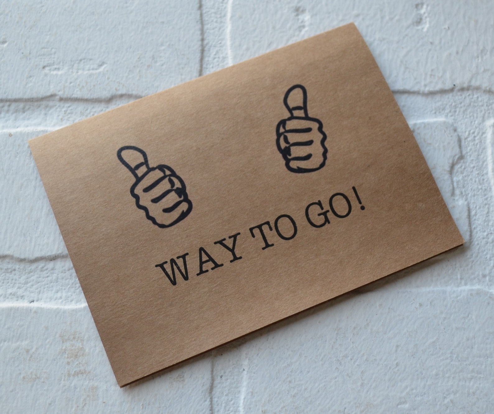 Way to Go TWO THUMBS UP Card Congratulations Cards | Etsy