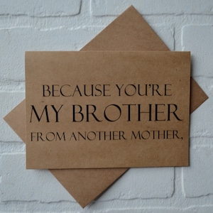 HERMANO DE OTRA tarjeta madre serás mis tarjetas de padrino de boda hermano tarjeta divertida tarjeta nupcial divertida tarjetas de propuesta de padrinos divertidos tarjeta de boda