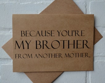 BROTHER FROM ANOTHER mother card will you be my groomsman cards bro funny card funny bridal card funny groomsmen proposal cards wedding card