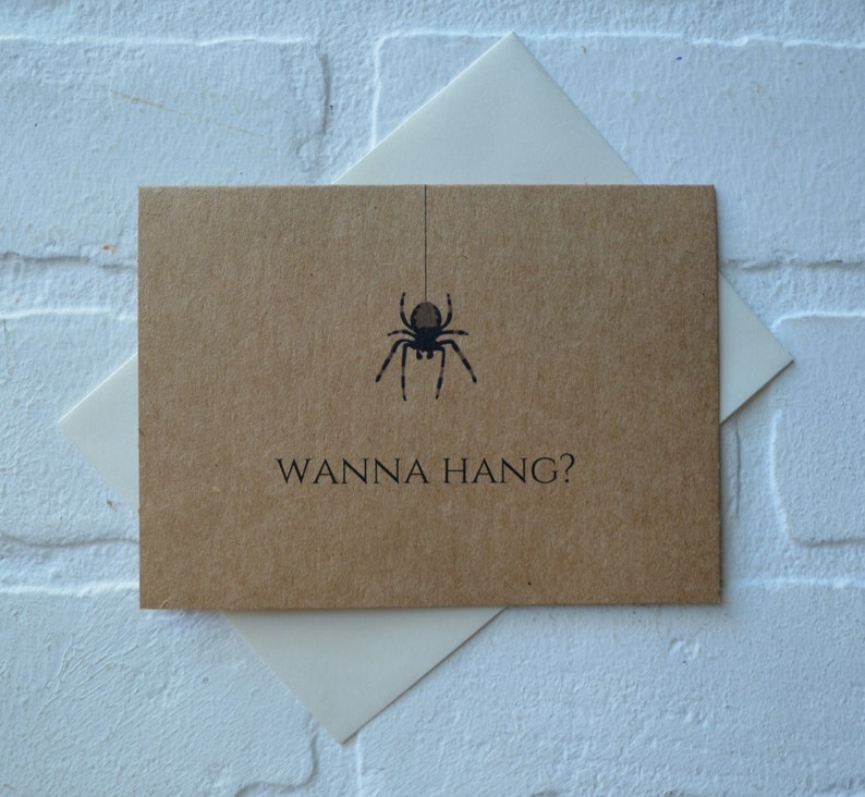 WANNA HANG Halloween love card funny halloween card boyfriend image 0