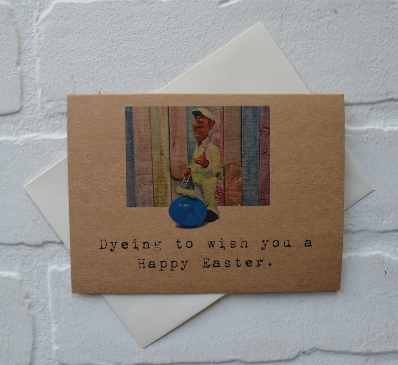 DYEING TO WISH you a Happy Easter card funny easter greeting image 0