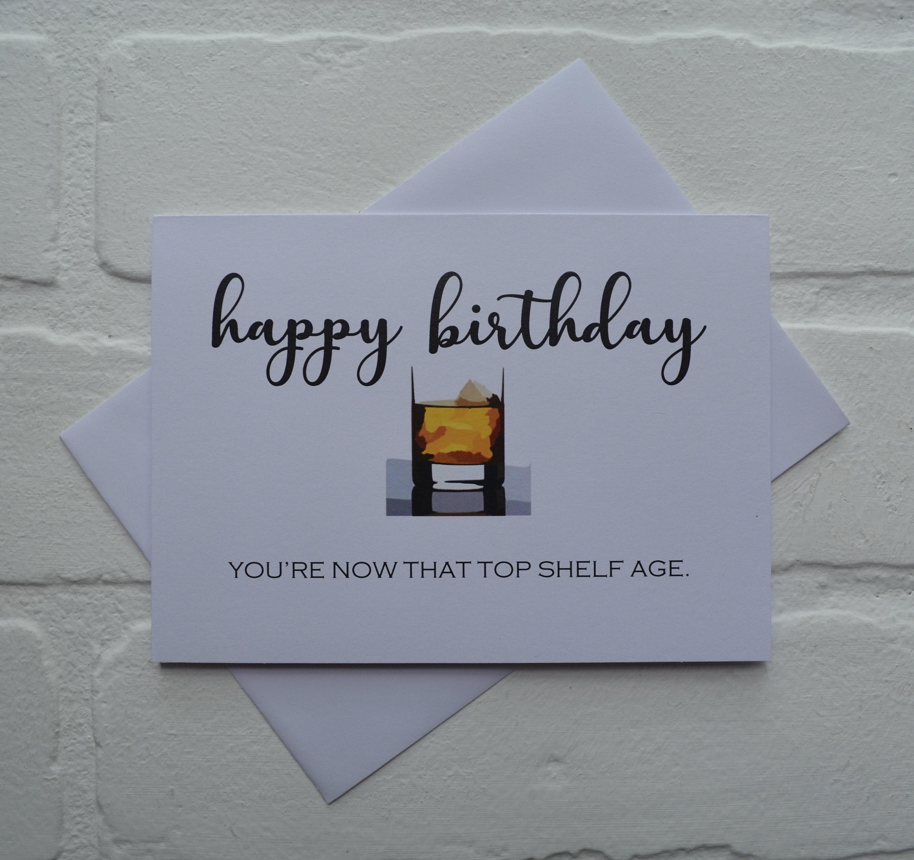 Happy Birthday TOP SHELF BIRTHDAY Card Whiskey Lover - Etsy UK