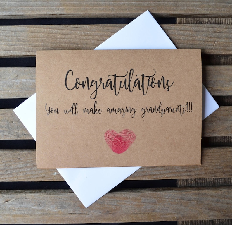 CONGRATULATIONS you will make AMAZING GRANDPARENTS pregnancy card new baby card new parent card expecting grandma grandpa congrats baby card