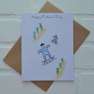 JOYEUSE FÊTE DES PÈRES, papa patineur aquarelle | éléphant | cartes tortues | carte enfant à papa planche à roulettes enfant papa carte nouveau papa père carte beau-père