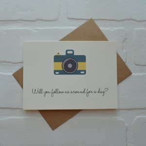 ¿Serás nuestro FOTÓGRAFO DEL DÍA DE LA BODA tarjetas de felicitación / fotógrafo / tarjeta nupcial / capturar nuestros recuerdos / fotos de boda / propuesta