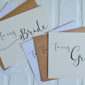 à ma carte de mariage de la mariée | futur futur mari | le jour de mon mariage cartes de vœux | amour | jeunes mariés | cadeaux juste mariés |