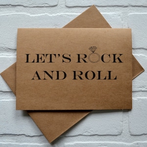 Vamos ROCK AND ROLL cartão de dama de honra você será minha dama de honra cartão engraçado cartão de noiva engraçado cartão engraçado de dama de honra cartão de casamento rock n roll
