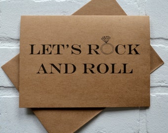 Let's ROCK AND ROLL bridesmaid card will you be my bridesmaid funny card funny bridal card funny maid of honor card rock n roll wedding card