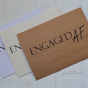 ENGAGIERTER AF | Willst du meine Brautjungfer Vorschlag sein Karte | lustige Trauzeugin Matrone Karten | Hochzeitsfeier | Brautgeschenke | persönlicher Begleiter