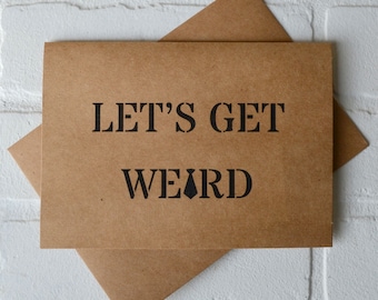 LETS get WEIRD groomsmen proposal card | funny will you be my best man cards | wedding bridal party | our usher gifts | junior groomsman