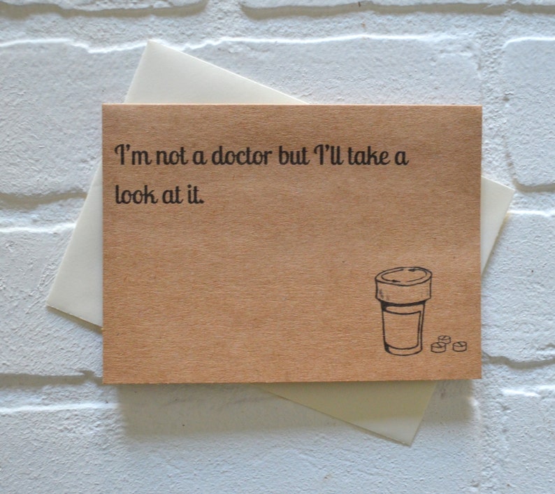 Im not a DOCTOR but Ill TAKE a LOOK Romance Card dirty card anniversary card funny love cards naughty mature cards doctor cards funny cards