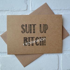 SUIT UP bi#ch | cartões de proposta engraçados para padrinhos | você será meu padrinho cartão de padrinho júnior | festa de casamento | presentes para recepcionista