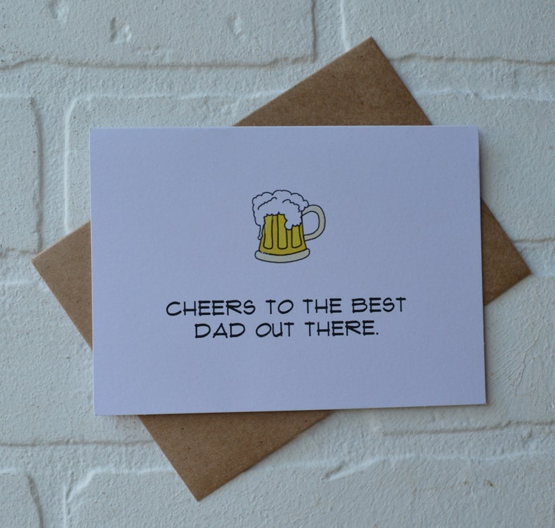 CHEERS to the best dad out there Happy Father's Day card image 0