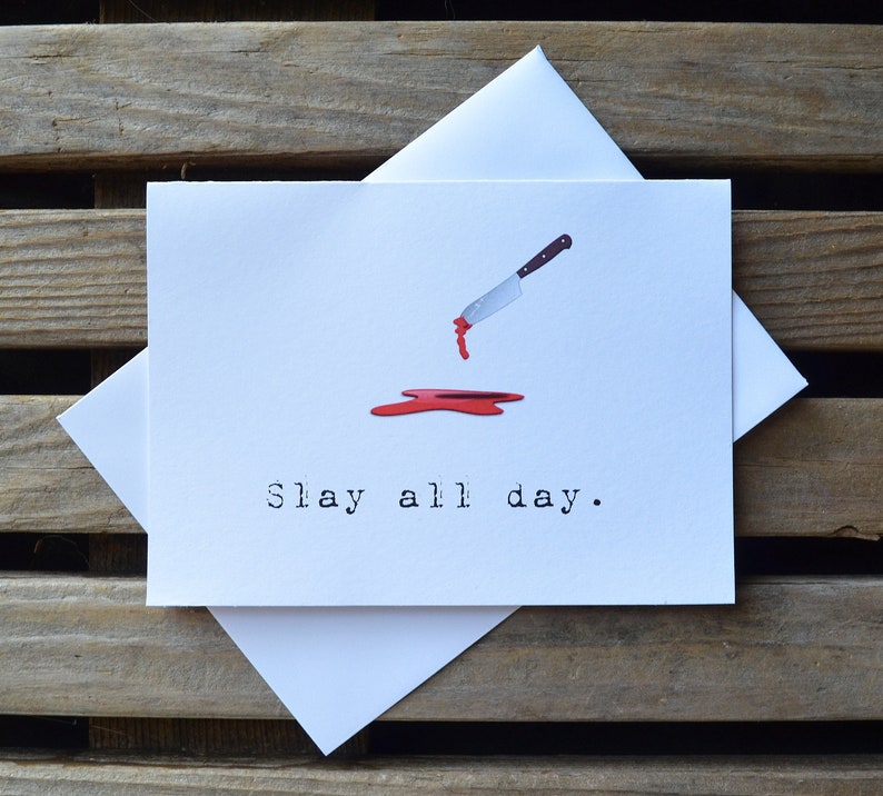 SLAY ALL DAY card congrats card congratulations card image 0