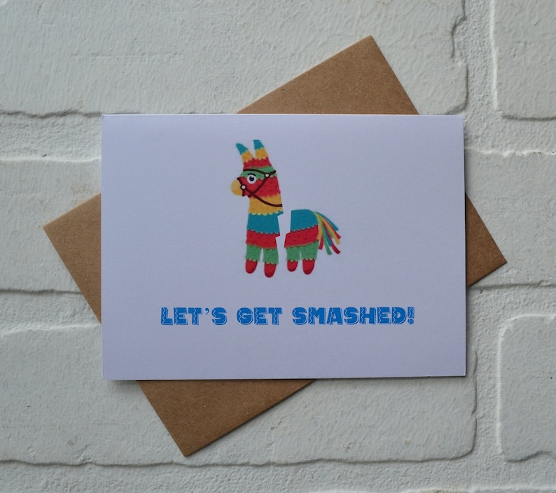 LET'S GET SMASHED cinco de mayo card  mexican holiday image 2