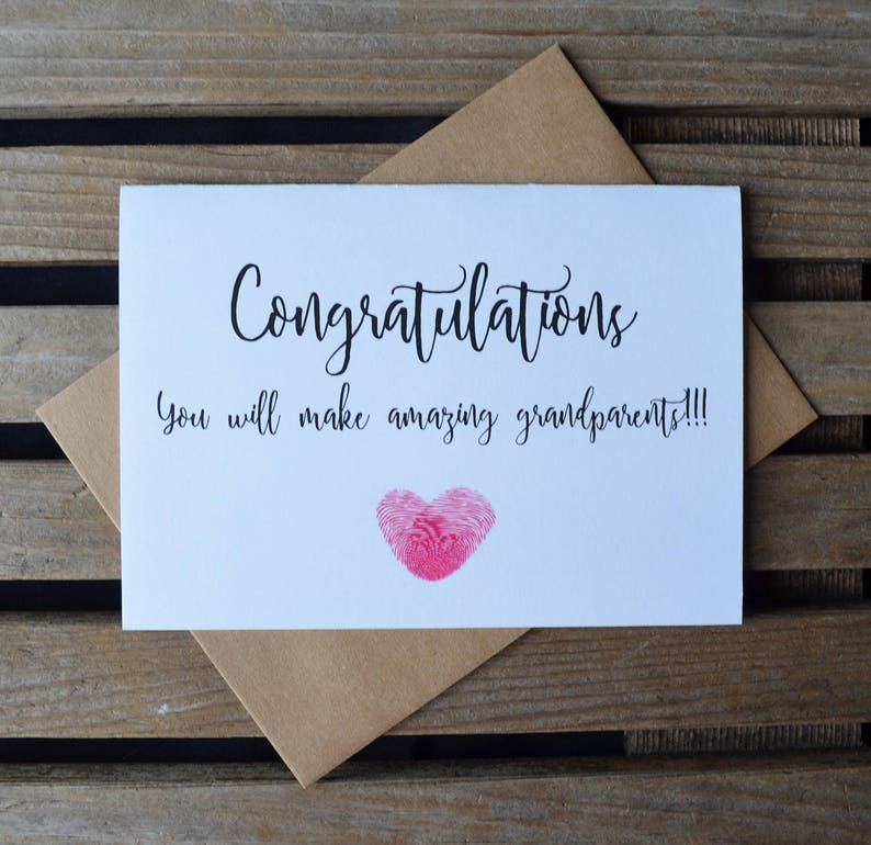 CONGRATULATIONS you will make AMAZING GRANDPARENTS pregnancy card new baby card new parent card expecting grandma grandpa congrats baby card