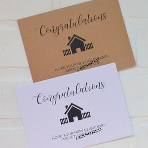 Félicitations pour votre maison Cartes de vœux | déménagement | vient d'emménager | plante | félicitations | cadeaux pour la maison pendaison de crémaillère | cadeau nouveau voisin
