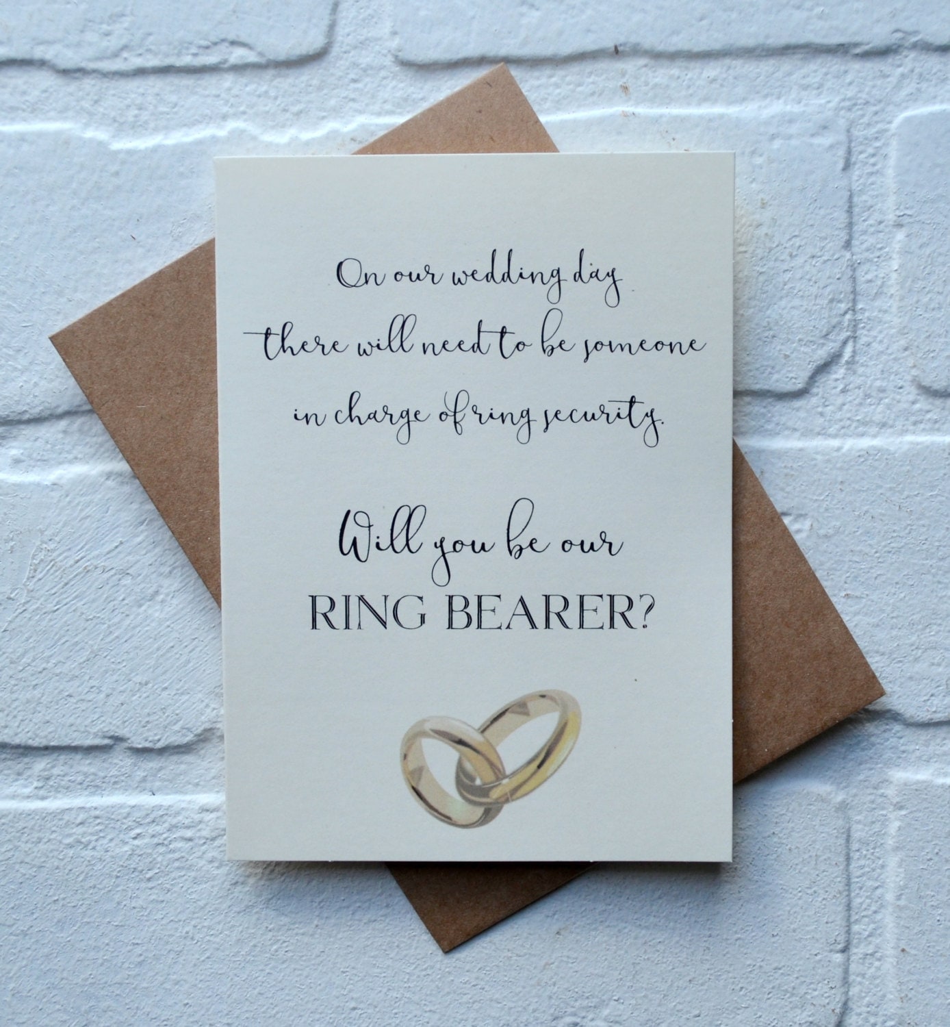 RING security be our RING BEARER Card wedding party invitation Etsy