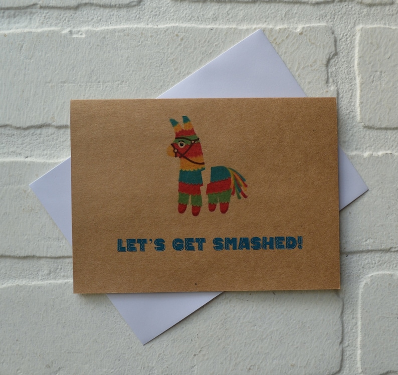 LET'S GET SMASHED cinco de mayo card  mexican holiday image 1