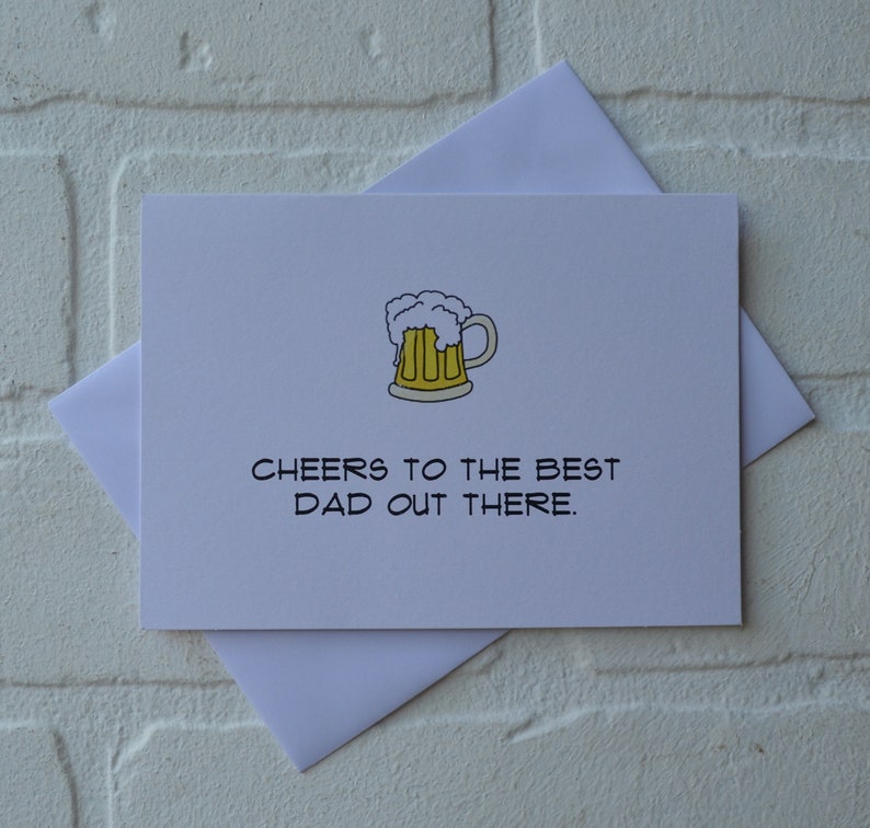 CHEERS to the best dad out there Happy Father's Day card image 1