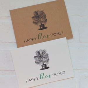 Happy New Home-wenskaart | gefeliciteerd met je nieuwe huiskaarten | verhuizen | net verhuisd | plant | gefeliciteerd | wooncadeaus housewarming